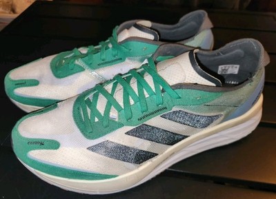 ** Used, No Insoles,Tears Visible ** Adidas Adizero Boston 11 Mens Size 13 Green
