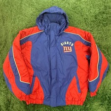 90s New York Giants NFL Heavy Duty Blue  Red Jacket Medium