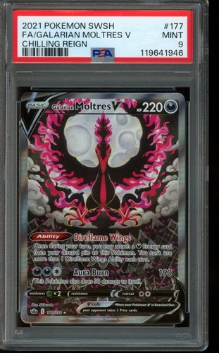 Galarian Moltres V graded PSA 9 for sale on eBay