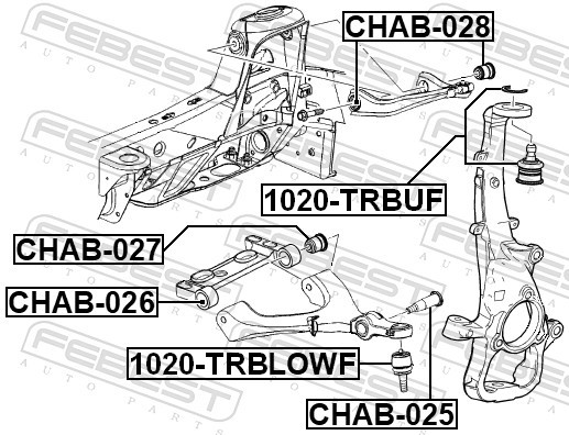 New Control Arm-/Trailing Arm Bush for BUICK CHEVROLET GMC SAAB:9-7X,ENVOY SUV - Image 6