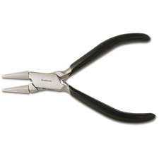 Double Round Nose Nylon Jaw Pliers   5-Inches 127mm , Black Vinyl Comfort Gr...