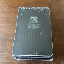 6 pack Rite in the Rain Weatherproof Top Spiral Notebooks, 4" x 6", Black Cover 