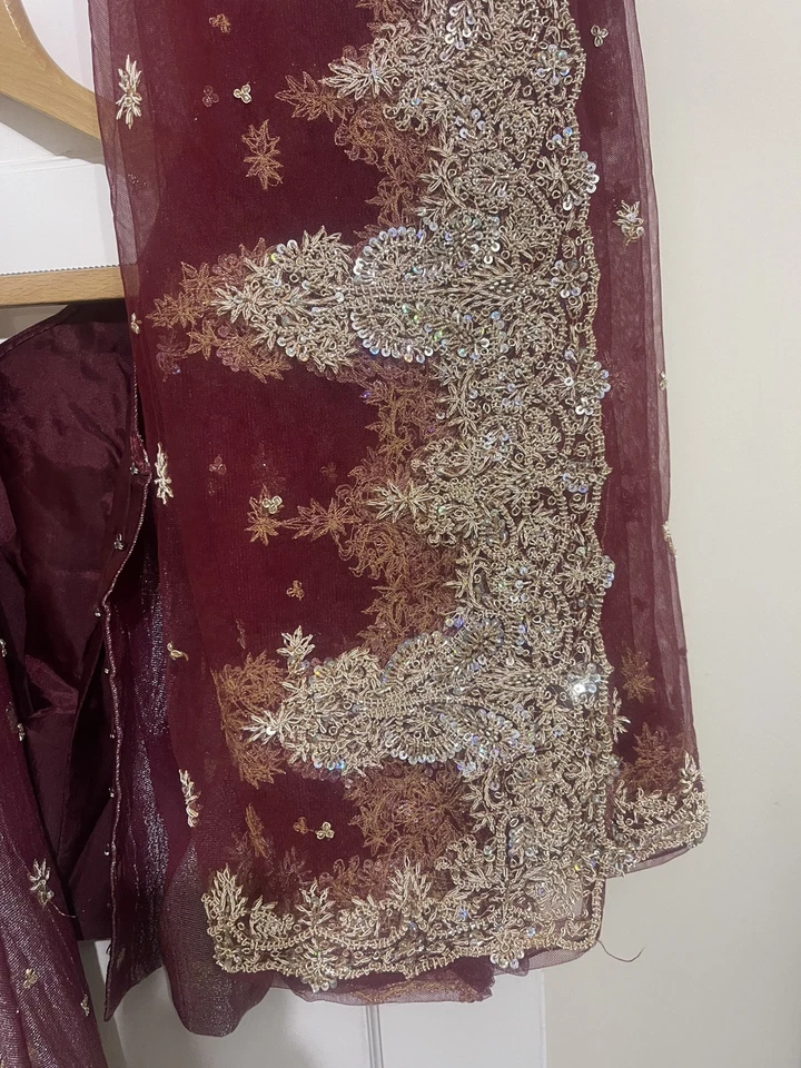 Custom Made bridal lengha dress asian indian pakistani Only Worn Once - Image 4 of 4