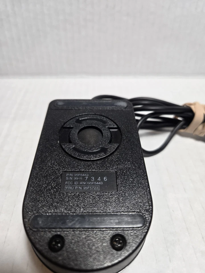 IBM Vintage Black 2 Button Mini Trackball Mouse 95F5443 - Untested RARE - Image 2 of 2
