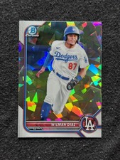2022 Bowman #BCP-135 Wilman Diaz Chrome Prospects Atomic Los Angeles Dodgers