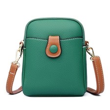 Small Leather Crossbody Bag for Women - Phone Purse and Cross Body Bag Green