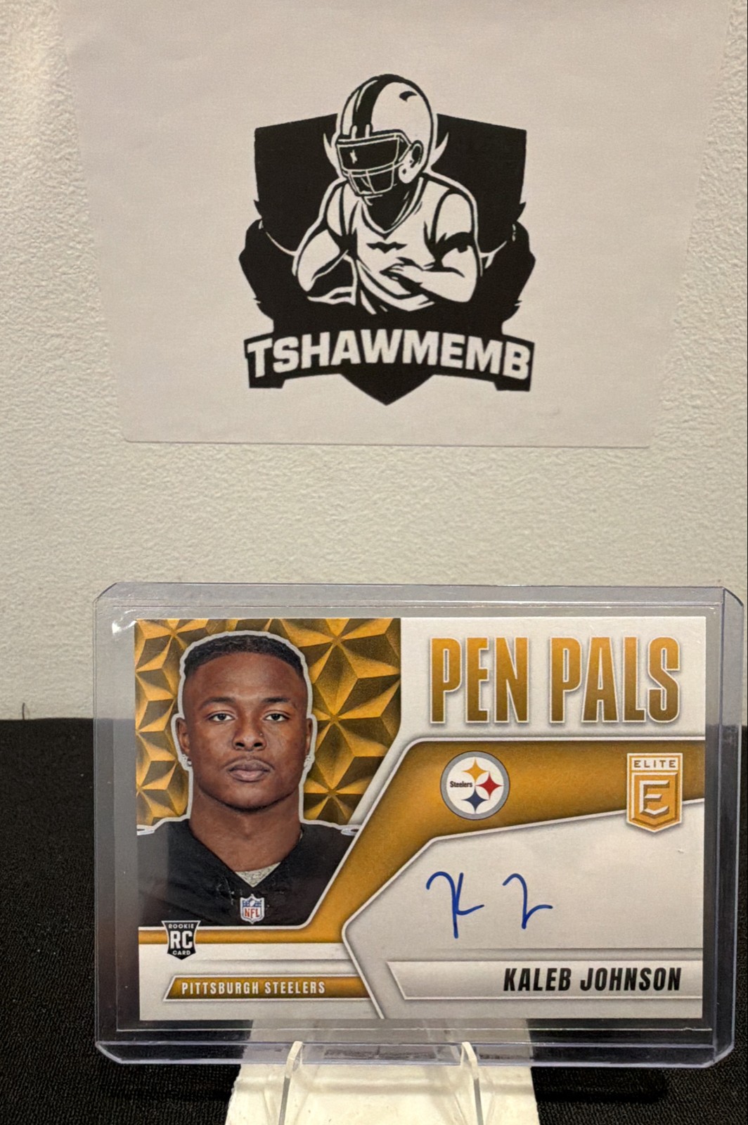 2025 Panini Donruss Elite - Pen Pals Kaleb Johnson #PP-KAL Blue Ink (AU, RC)