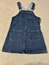 Vintage Tommy Hilfiger Denim Dress Jumper Overall 90s Y2K Little Girls Sz Small