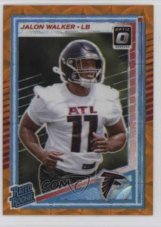 2025 Donruss Optic Rated Rookie Orange Scope Prizm 35/79 Jalon Walker #290 1k9t
