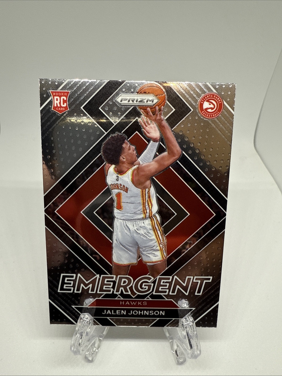 2021-22 Prizm Emergent Jalen Johnson Rookie RC Base Prizm #18 Atlanta Hawks
