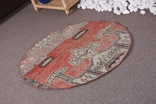 Decorative Rug, Red Polka Dot 3x3 ft Rug