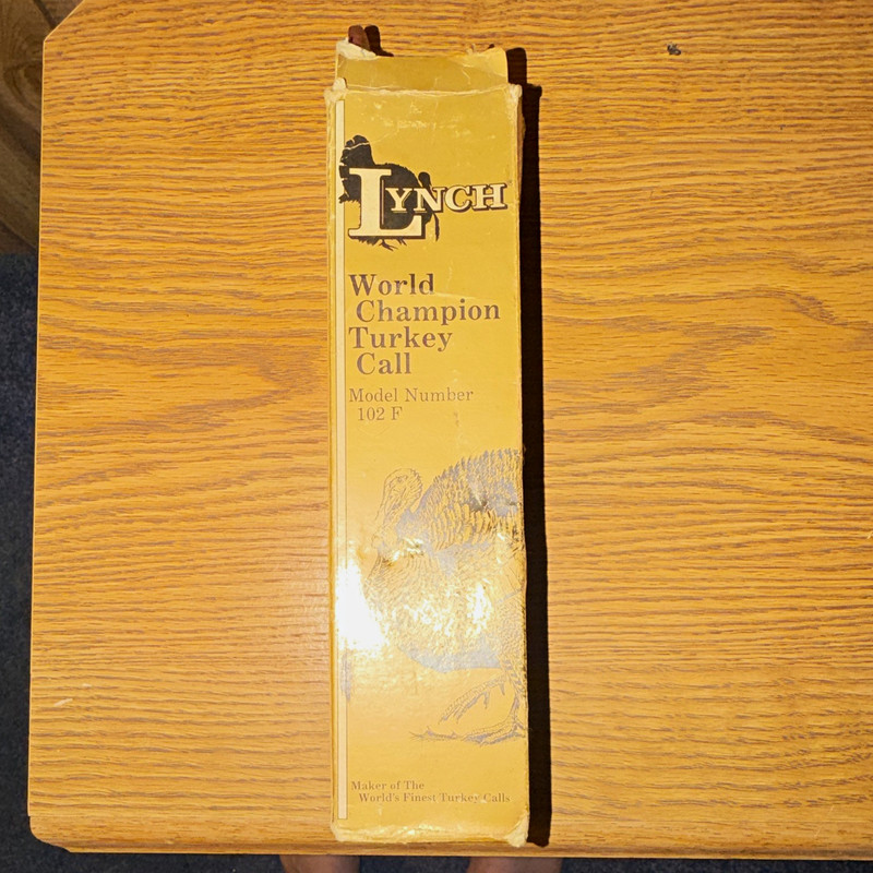 Lynch World Champion Turkey Call 102 F, Brown Cardboard, 1 Item Set