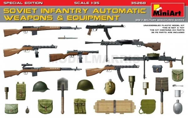 Miniart 35268 1/35 Sowjetische Infanterie Waffen AusrüStung Sonderedition-image