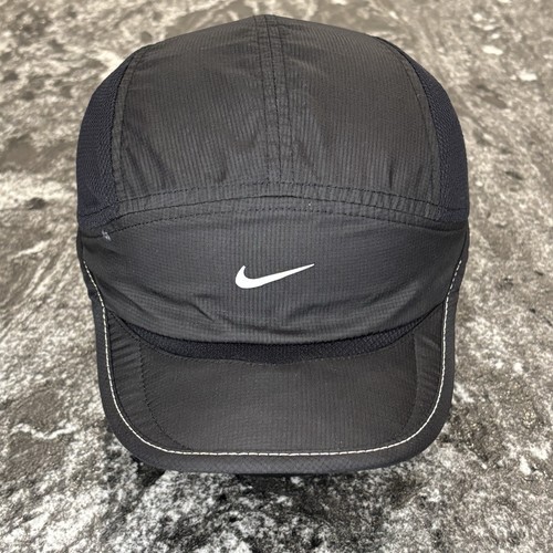 Nike Daybreak Dri-Fit Running Hat 5 Panel Mesh Adjustable Strap back Black