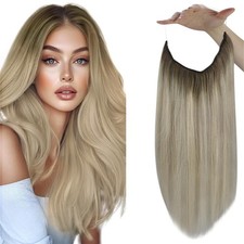 Sunny Hair FISHLINE 18" SUN Ash-White Blonde Wire Human Hair Extensions FP SUN