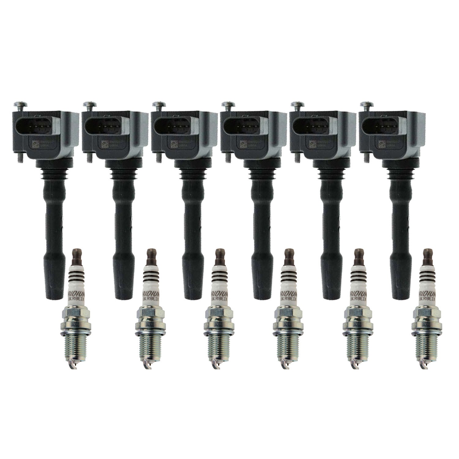 Eldor 6 Ignition Coils NGK Iridium Spark Plugs Kit for Porsche Cayenne 3.0L V6
