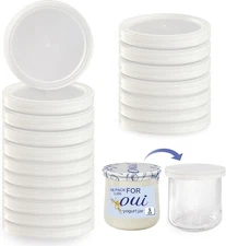 Oui Yogurt Jar Lids - 18 pack Oui Lids for Yoplait Yogurt ContainerSealed aga...