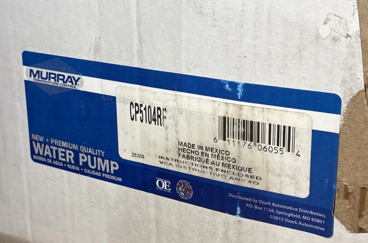 Murray Temperature Control Water Pump - New - CP5104RF photo 8