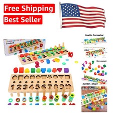 Wooden Montessori Educational Toy Set: Puzzles, Stackers, and Early Learning Fun