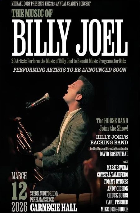 Billy Joel Carnegie Hall March 12, 2026 Poster