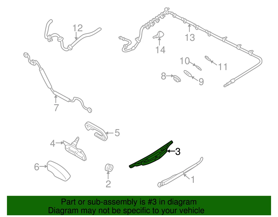 Limpiaparabrisas trasero original Mazda Tribute 2001-2006, pieza nueva OEM, P/N EC0567330A Foto 3 de 4