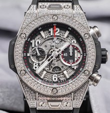 Hublot Big Bang Unico Titanium Pave 45 mm Complete Diamonds 411.NX.1170.RX.1704