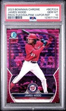 2023 Bowman Chrome - Prospects James Wood /199 Fuchsia Pink Vapor Refractor GEM