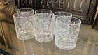 6 PC Cut Etched Crystal Swirl LOWBALL Old-Fashioned Glass Scrolled Set — photo 3