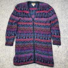 Vintage Paititi Woolens Co Sweater/Jacket Womens Size M 100% Alpaca Handloomed