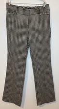 NEW New York  Co. 7th Avenue Women  s Black  Cream Houndstooth Pants Size 12