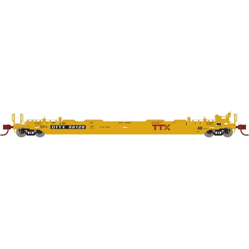 Athearn ATH12373 N 48' Husky Stack Well TTX Rojo Logo #56126 RTR Nuevo | Condition: New