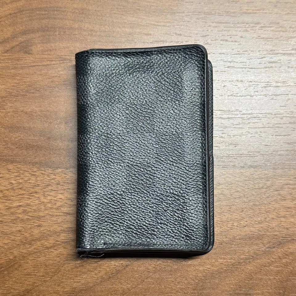Louis Vuitton Damier Black Leather Pocket Organizer Mens Wallet - Image 2 of 4