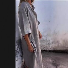 Women's Cold Shoulder Maxi Dress Short Sleeve Button Down Casual Long Shirt 5XL