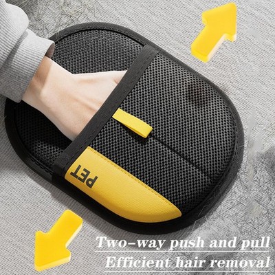 Two-way Pet Static Hair Removal Gloves Reusable Static Dust Brush Y8U2