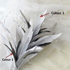 Goose Feather Twisted Mount Millinery with Pearls for Hat Fascinator Royal Ascot