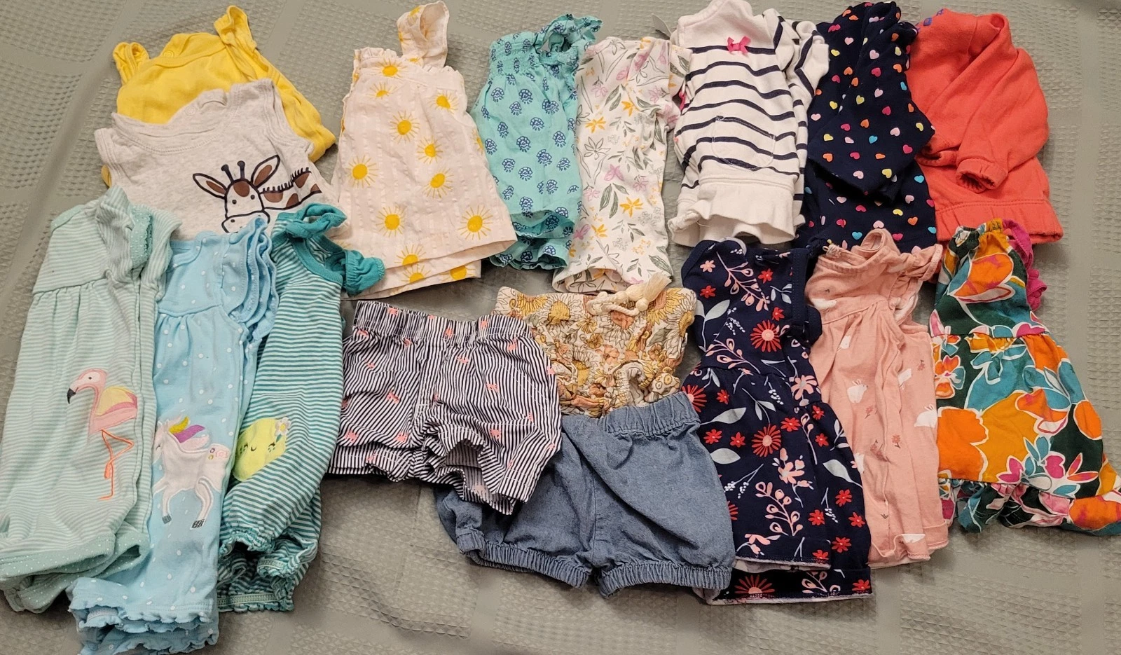 Mixed Lot Of Spring Summer 3 Month Baby Girl Clothes Mostly Carters