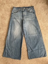 American Eagle Super High Rise Ultra Wide Leg Jeans Size 14 Regular