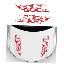 Car Hood Decal Flame Stripes Car Sticker Auto Racing Vinyl Graphics Self Red