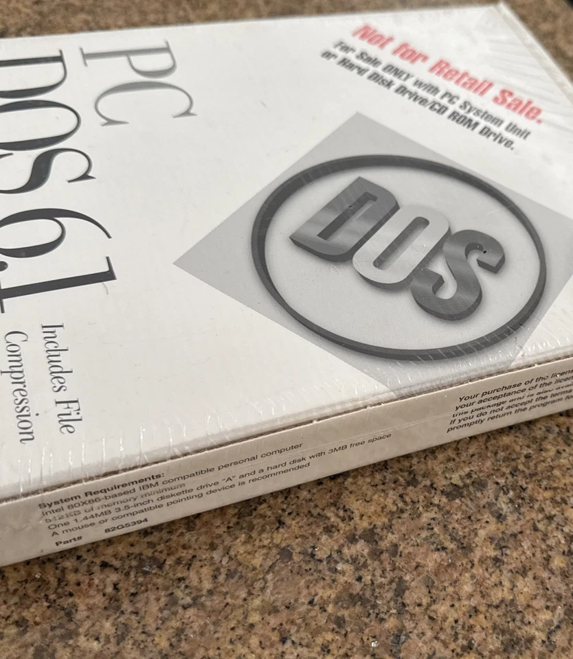 IBM PC DOS 6.1 Software Operating System Vintage 3.5'' disk in box 1993 - Image 3 of 4