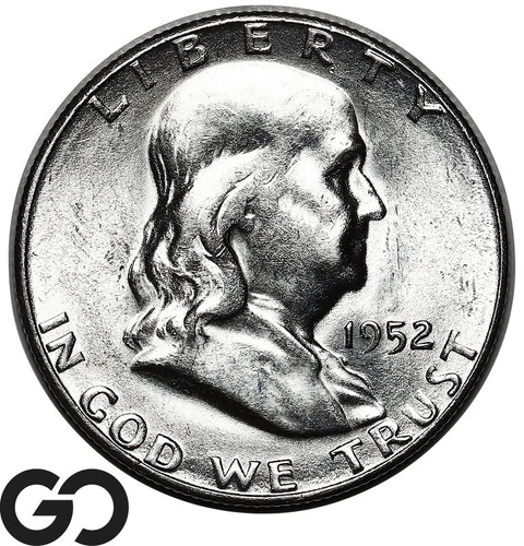 1952-S Franklin Half Dollar, Lustrous BU++ Better Date