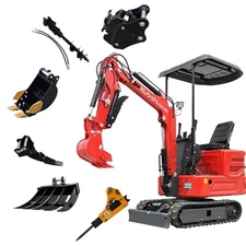 1.4Ton Mini Excavator KUBOTA Diesel Engine with 200mm Bucket Tracked Diggers USA