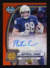 2024 Bowman U Chrome Prospect Orange Refractor 20/25 Mitchell Evans Auto 11xg