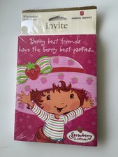Strawberry Shortcake Party Invitations 10 Invitations  Envelopes New