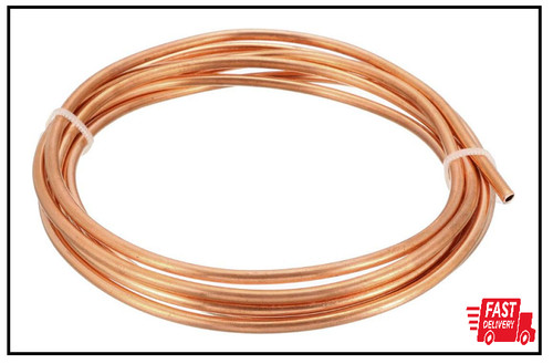 Refrigeration Tubing 1/8 OD x 5/64 ID x 6.5 Ft Length Soft Coil Copper Tubing