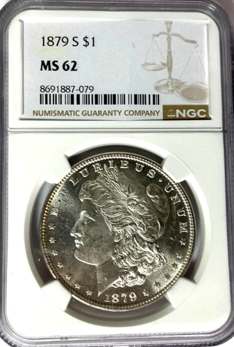 1879 S $1 Morgan Silver One Dollar MS62 San Francisco NGC