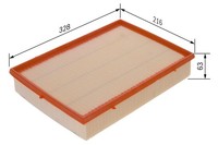 Luftfilter Bosch F 026 400 264 Filtereinsatz FüR 285 V70 295 XC70 Volvo 2 1 TDI