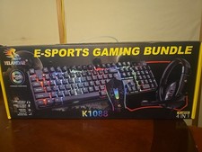 Four And 1E Sports Gaming, Bundle Keyboard And Headset Mouse Pad New Inbox, Rgb