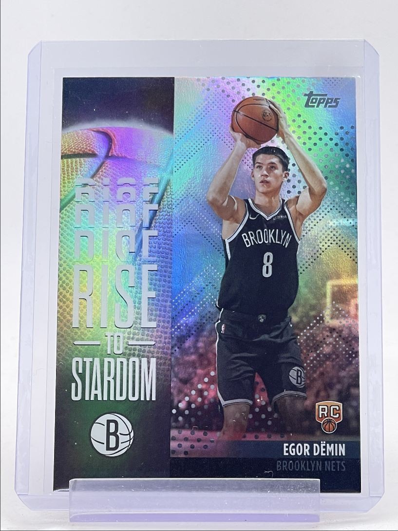 EGOR DEMIN 2025-26 TOPPS RISE TO STARDOM ROOKIE RAINBOW FOIL NETS RC Q2264