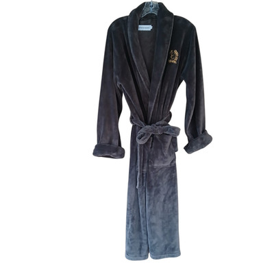 Restoration Hardware Women's Bath Robe Belted Fleece  Polyester Brown Medium