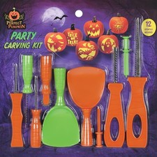 Seasons Pumpkin Carving Kit with 12 Stencils one size, Orange